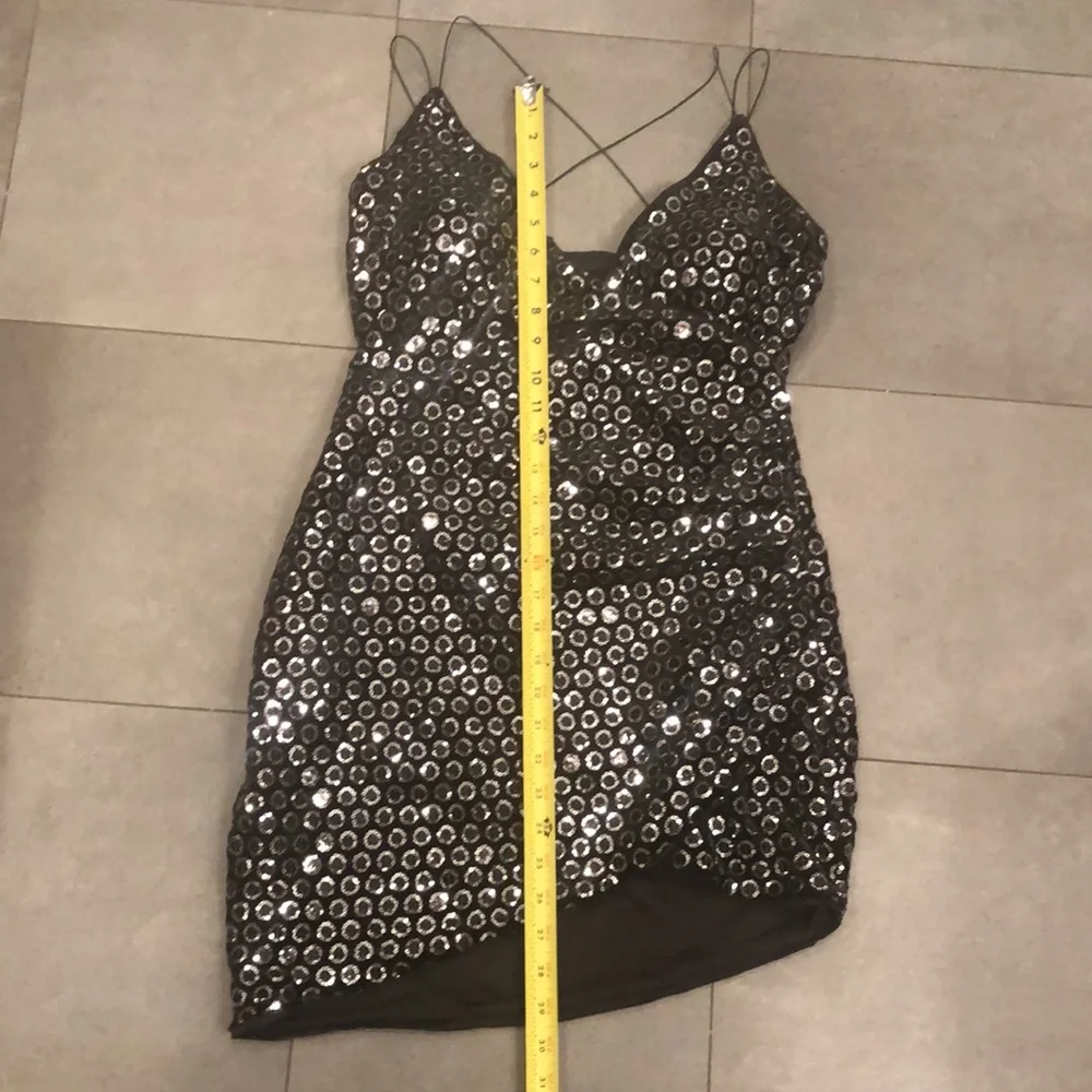 h:ours X Revolve Marvel Dress in Black and Silver - Picture 7 of 13